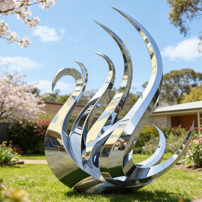 abstract swan sculpture