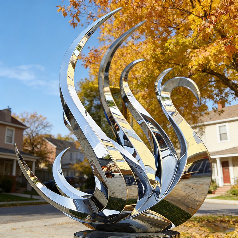 abstract swan sculpture