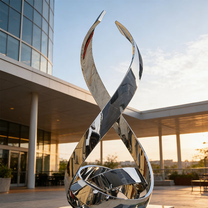 abstract ribbon sculpture