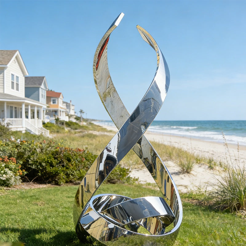 abstract ribbon sculpture