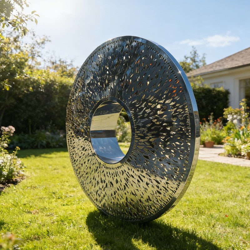 Stainless Steel Hollow Disc Sculpture EFS-79
