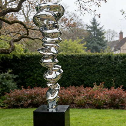 Stainless Steel Vertical Abstract Tornado Sculpture EFS-45