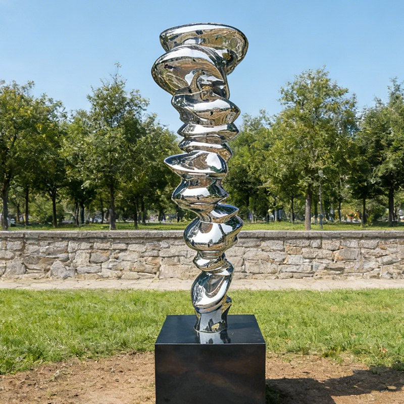 Stainless Steel Vertical Abstract Tornado Sculpture EFS-45