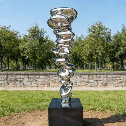 Stainless Steel Vertical Abstract Tornado Sculpture EFS-45