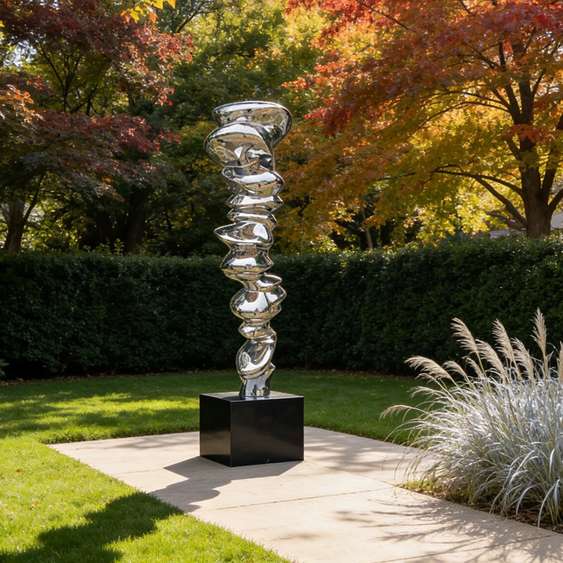 Stainless Steel Vertical Abstract Tornado Sculpture EFS-45