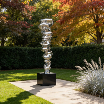 Stainless Steel Vertical Abstract Tornado Sculpture EFS-45