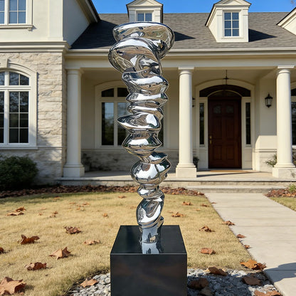 Stainless Steel Vertical Abstract Tornado Sculpture EFS-45