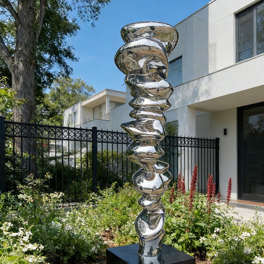 Stainless Steel Vertical Abstract Tornado Sculpture EFS-45