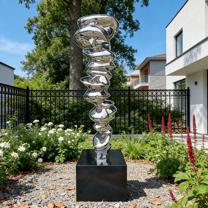 Stainless Steel Vertical Abstract Tornado Sculpture EFS-45