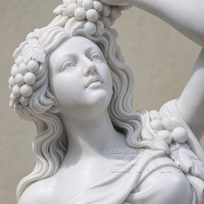 White Marble Four Seasons Goddess Statues for Garden