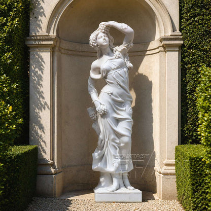 White Marble Four Seasons Goddess Statues for Garden