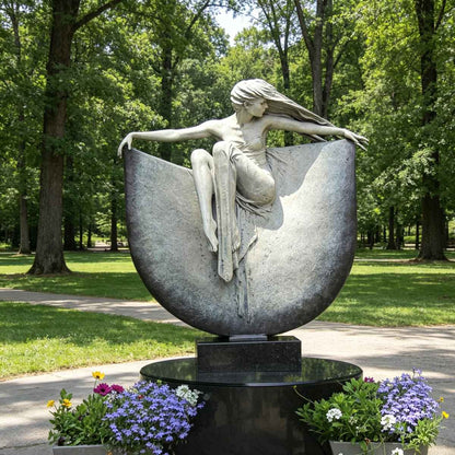 Bronze Serene Woman Sculpture