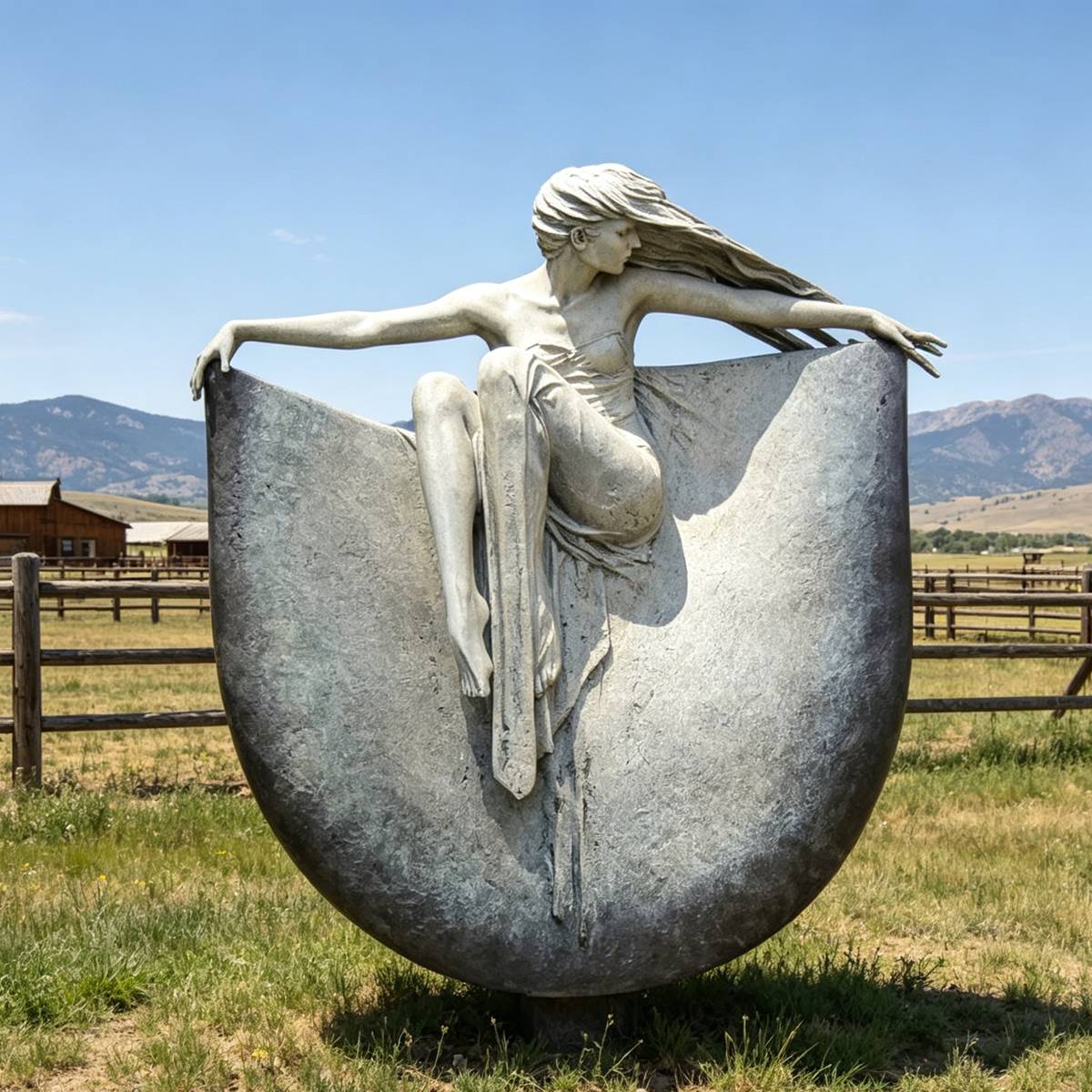 Bronze Serene Woman Sculpture