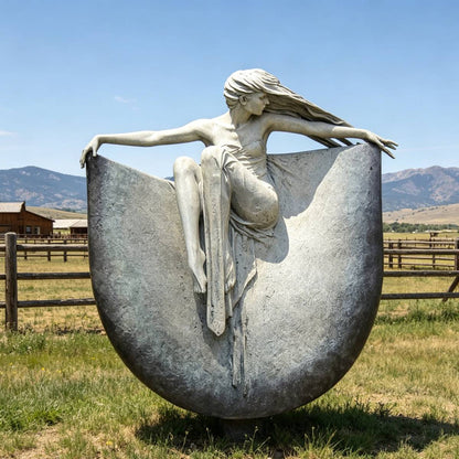 Bronze Serene Woman Sculpture