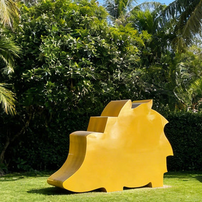 Geometric Abstract Metal Hedgehog Sculpture for Garden EFS-27