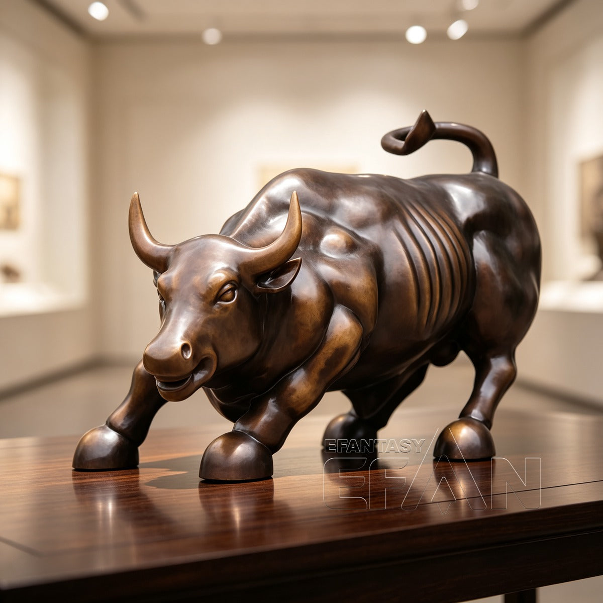 Bronze Wall Street Bull Statue Charging Bull Replica