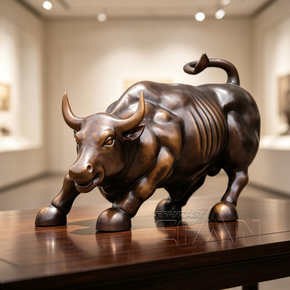 Bronze Wall Street Bull Statue Charging Bull Replica