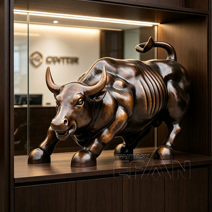 Bronze Wall Street Bull Statue Charging Bull Replica