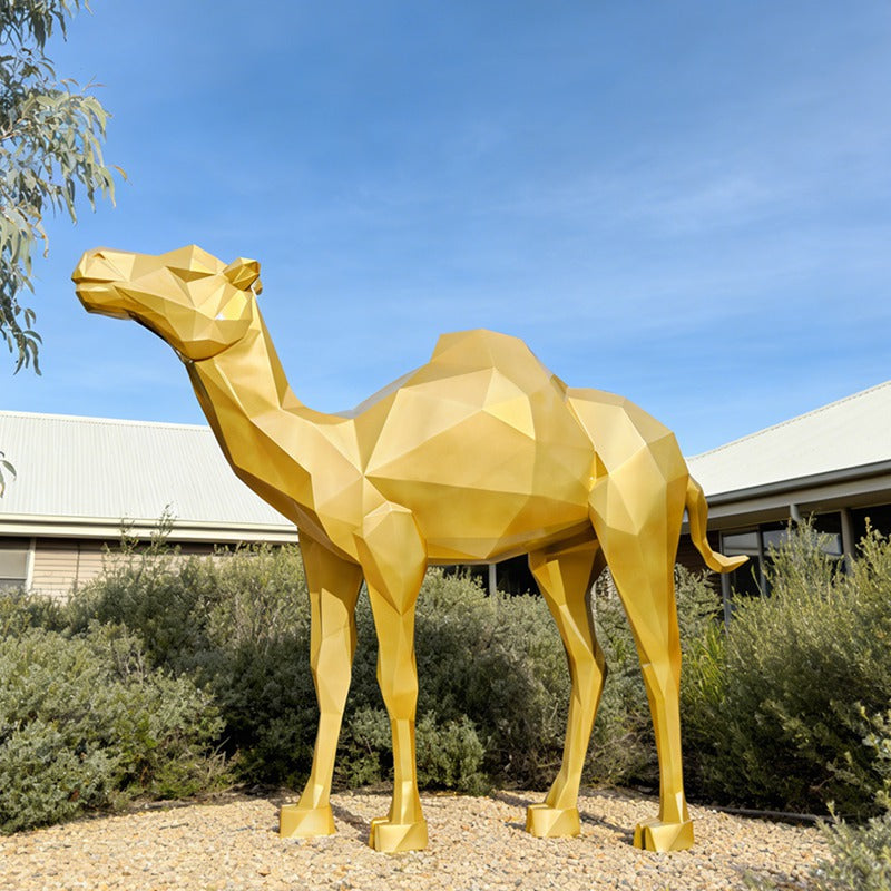 Geometric Metal Abstract Camel Sculpture for Outdoor EFS-24