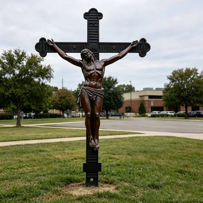 Bronze Crucifix Jesus Statue for Church & Religious Memorial