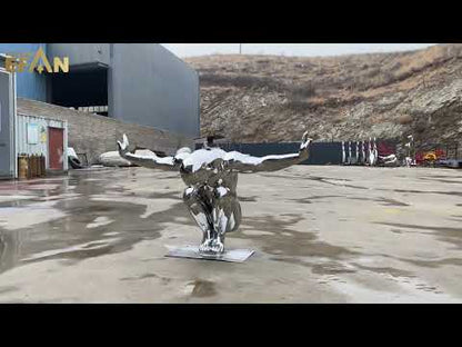Modern Stainless Steel Diving Man Sculpture for Swimming Pool EFS-02