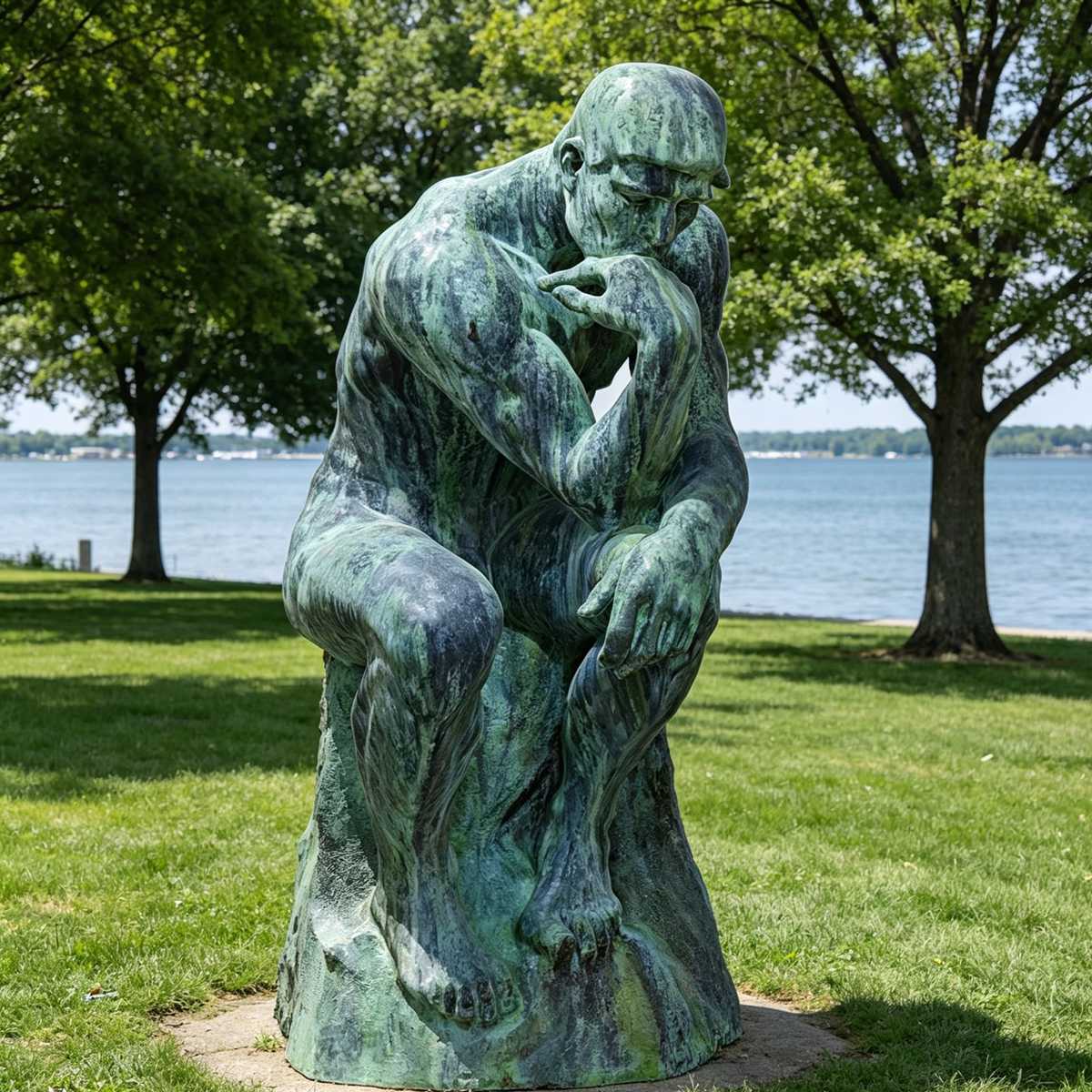 Classic Rodin Bronze The Thinker Statue Replica