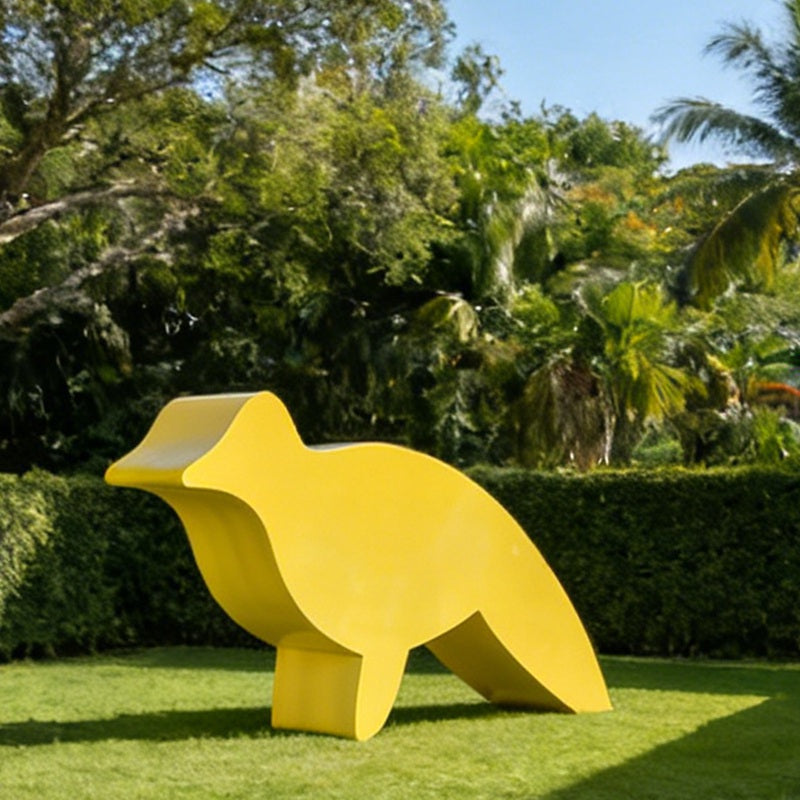 Outdoor Metal Geometric Bird Art Sculpture for Park Garden